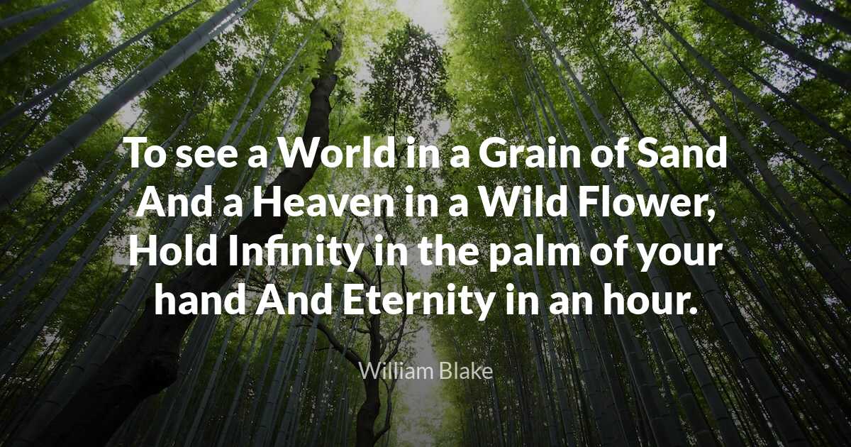 William Blake To see a World in a Grain of Sand And a H..